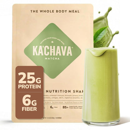 Ka’Chava Whole Body Meal Shake  2 lb – Vegan Protein Powder with 85+ Superfoods & Greens – Plant-Based Meal Replacement with Probiotics & Digestive Enzymes – Gluten & Dairy Free (15 Servings)